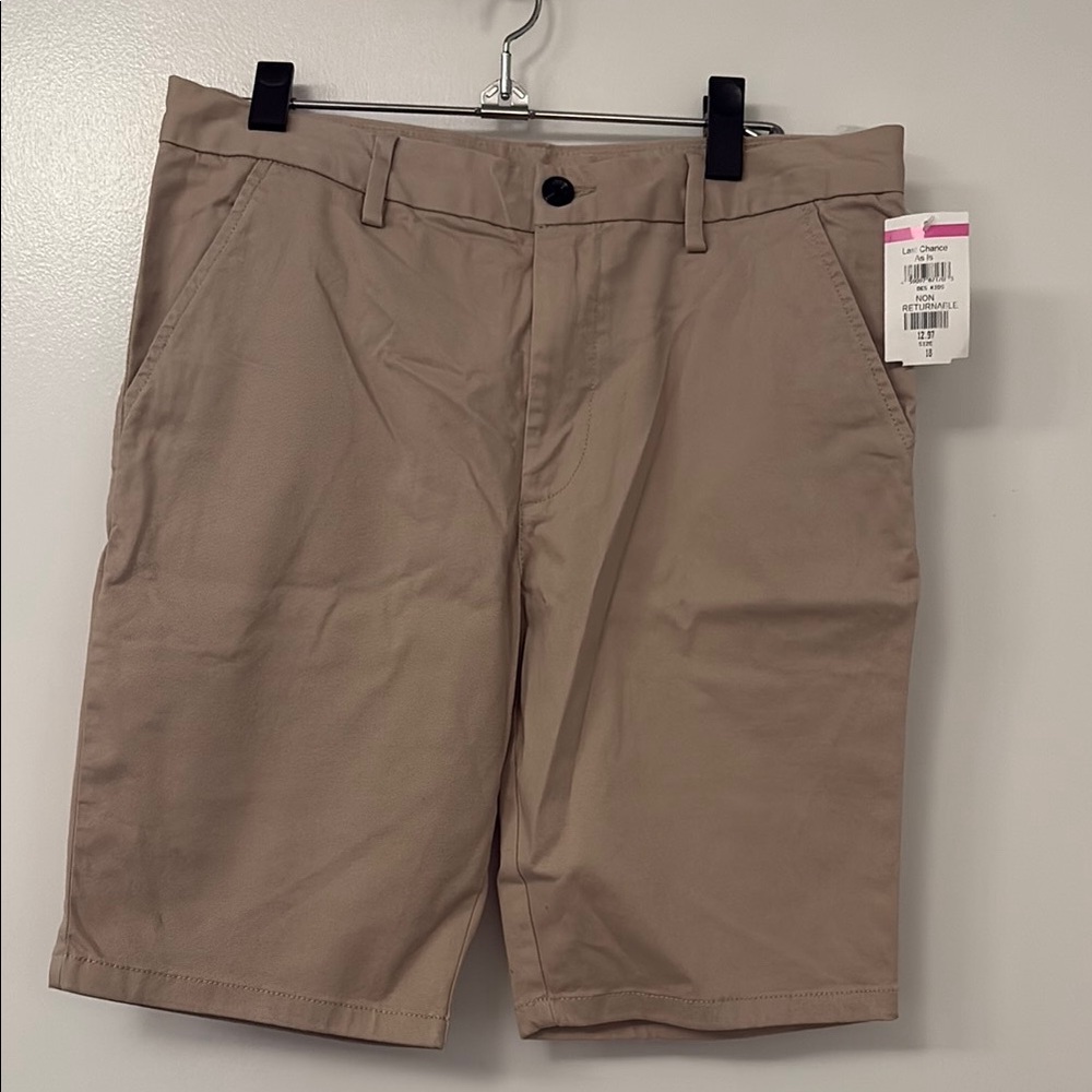 Nordstrom Tan Flat Front Chino Shorts